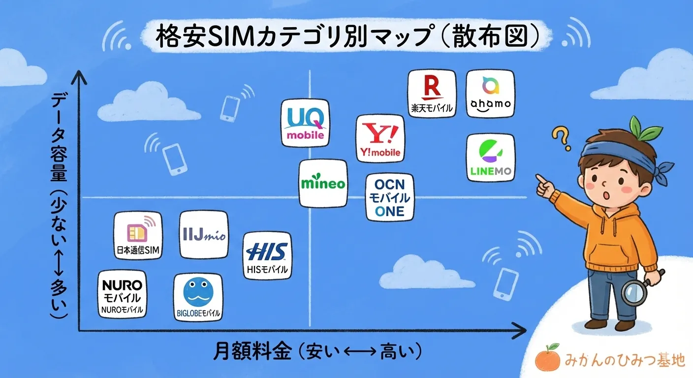 格安SIMカテゴリ別マップ