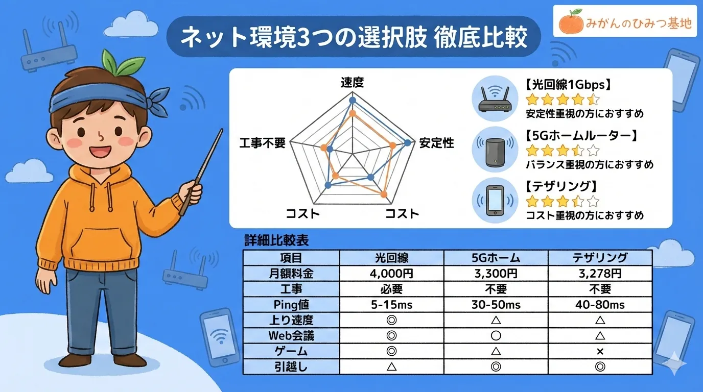 ネット環境比較マトリックス