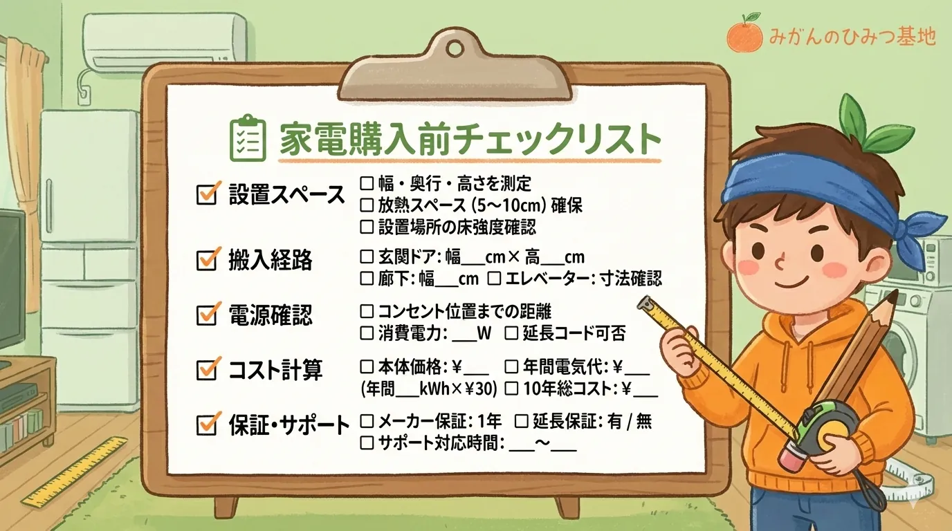 購入前チェックリスト