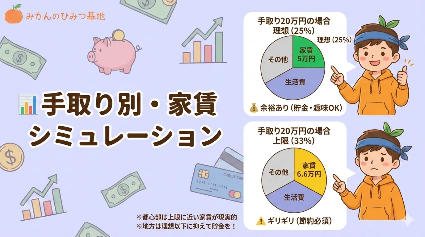 手取り別家賃シミュレーション