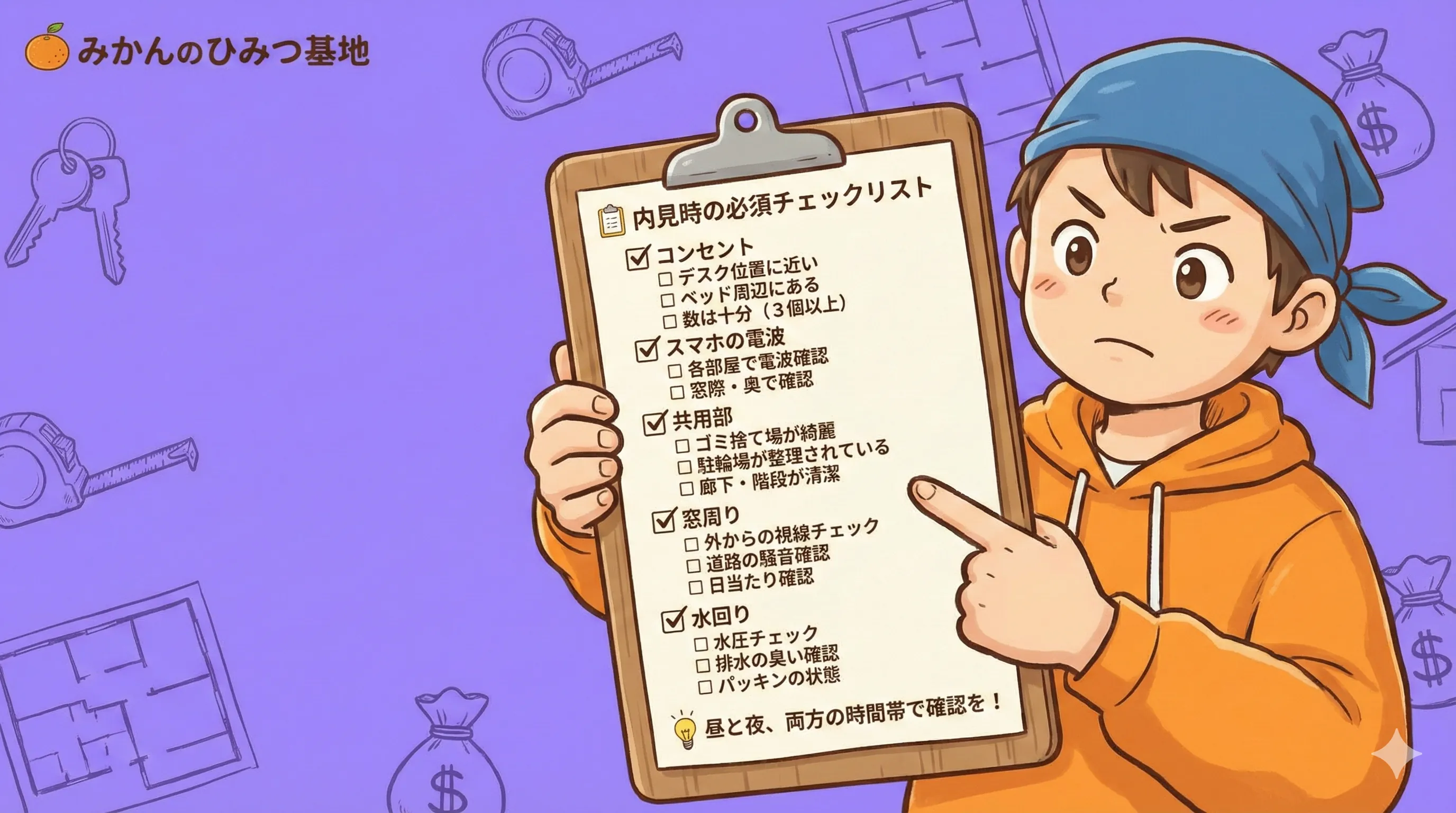 内見時の必須チェックリスト
